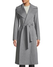 Fleurette Maxi Wrap Wool Coat at Neiman Marcus